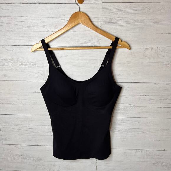 Honey Love Tank Top Womens Size L Black Liftwear Padded Shapewear Tummy Slimming - Picture 4 of 15